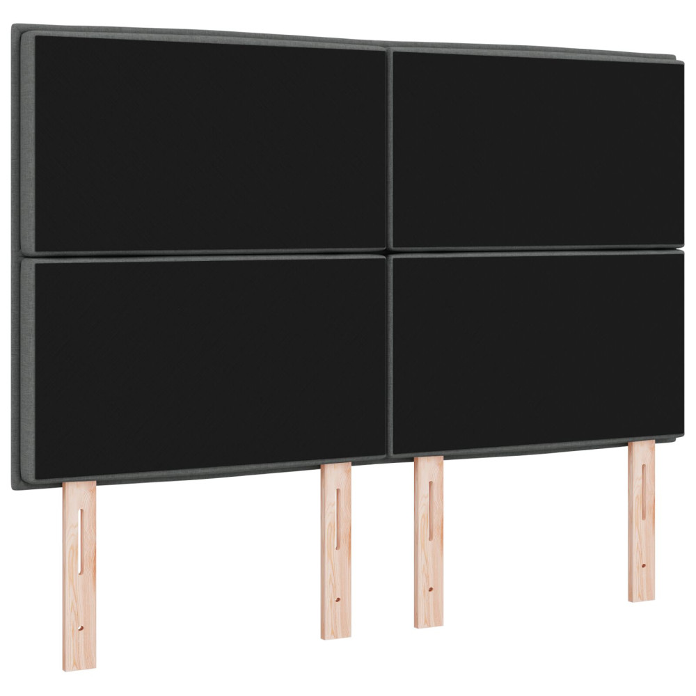Produktbild för Huvudgavel Mörkgrå 160 cm tyg