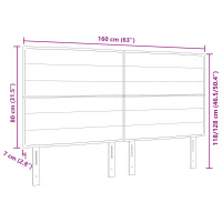 Produktbild för Huvudgavel Mörkgrå 160 cm tyg