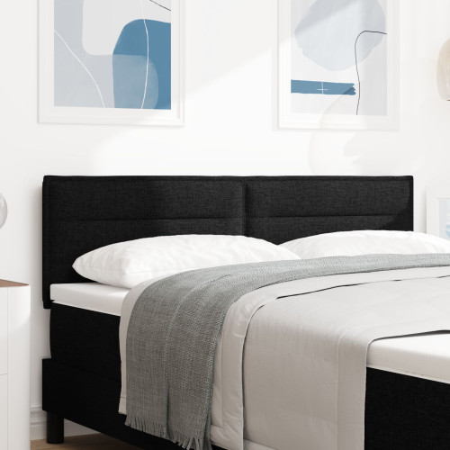 vidaXL LED huvuddyna med LED-ljusslingor Svart 160 cm tyg