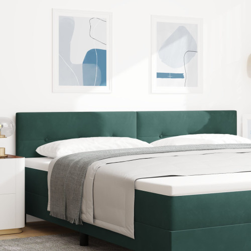 vidaXL LED huvuddyna med LED-ljusslingor Grön 200 cm Sammet