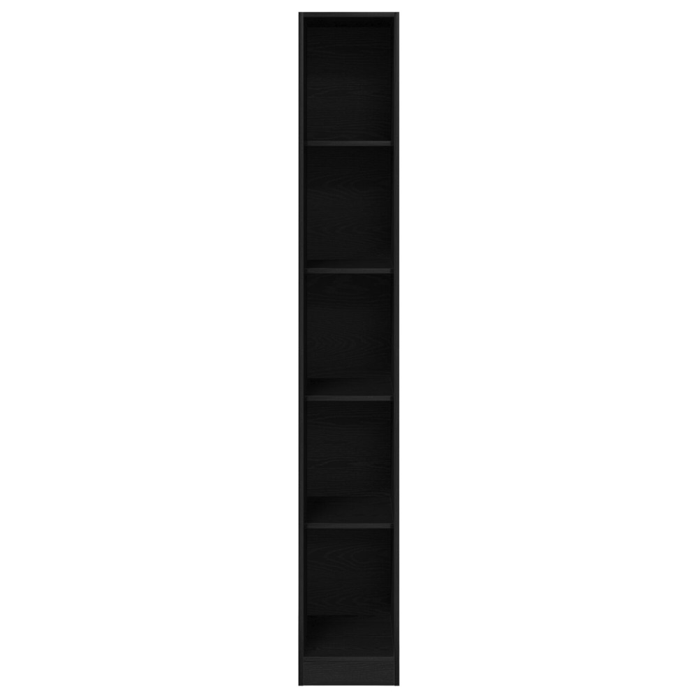 Produktbild för Garderob med hylla Svart Ek 30 x 50 x 200 cm Konstruerat trä