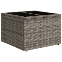Produktbild för Trädgårdsoffset med kudde 8 pcs Grå Poly rattan