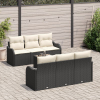 Produktbild för Trädgårdsoffset Svart 55 x 55 x 37 cm konstrotting