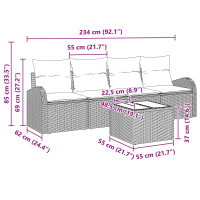Produktbild för Trädgårdsoffset Grå 55 x 55 x 37 cm konstrotting