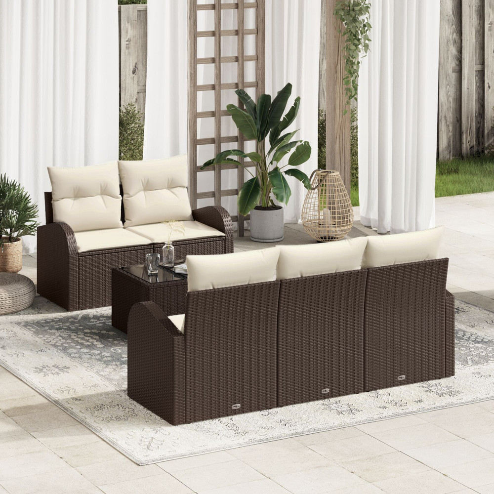 Produktbild för Trädgårdsoffset Brun 55 x 55 x 37 cm konstrotting