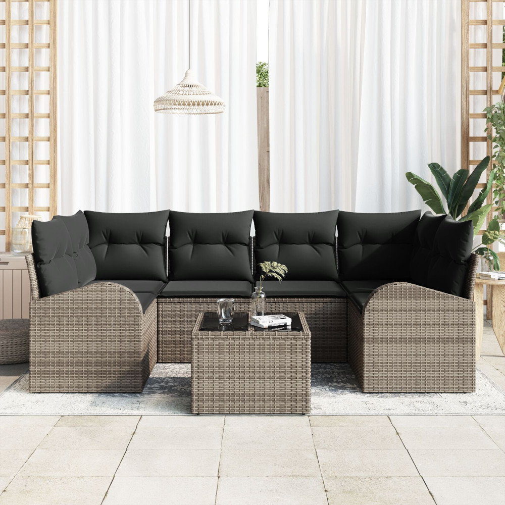 Produktbild för Trädgårdsoffset Grå 55 x 55 x 37 cm konstrotting