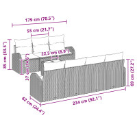 Produktbild för Trädgårdsoffset Brun 55 x 55 x 37 cm konstrotting