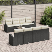 Produktbild för Trädgårdsoffset Svart 55 x 55 x 37 cm konstrotting