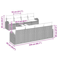 Produktbild för Trädgårdsoffset Svart 55 x 55 x 37 cm konstrotting