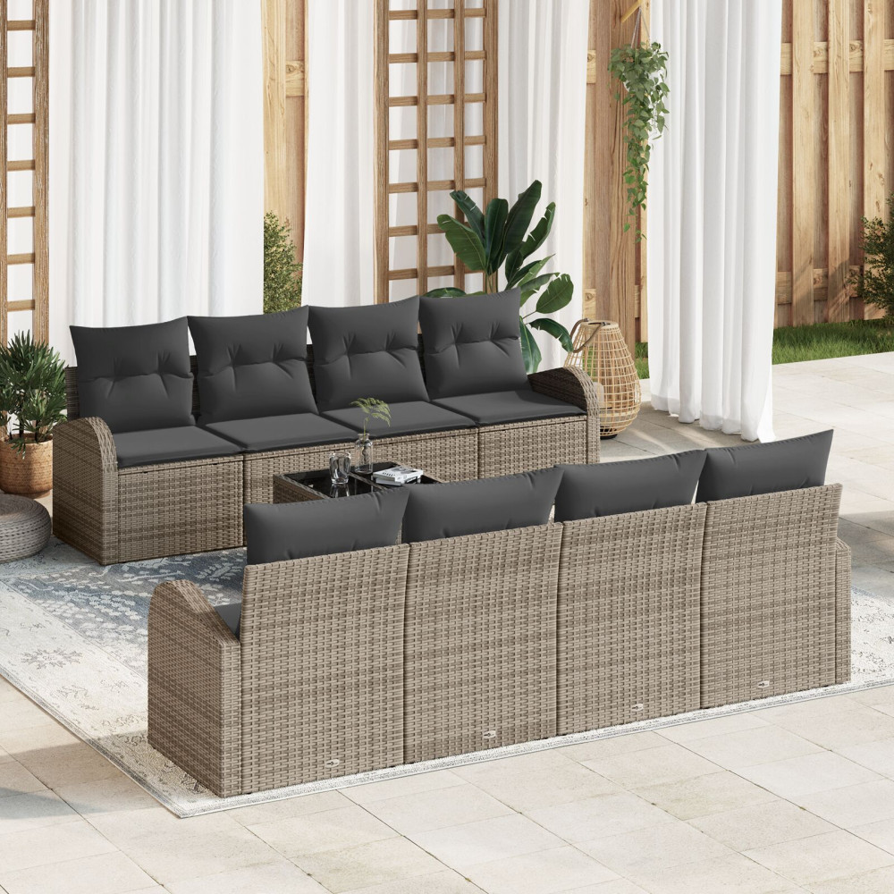 Produktbild för Trädgårdsoffset Grå 55 x 55 x 37 cm konstrotting