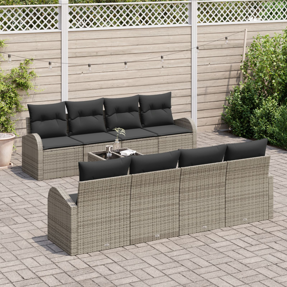 Produktbild för Trädgårdsoffset Grå 55 x 55 x 37 cm konstrotting