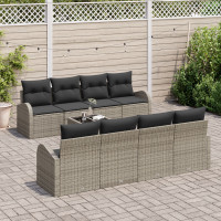 Produktbild för Trädgårdsoffset Grå 55 x 55 x 37 cm konstrotting