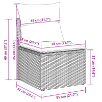 Produktbild för Trädgårdsoffset Grå konstrotting