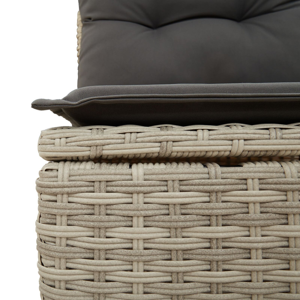 Produktbild för Soffset med kudde 6 pcs Ljusgrå konstrotting