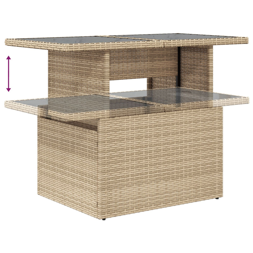 Produktbild för Soffset med kudde 5 pcs Beige och Ljusgrå konstrotting