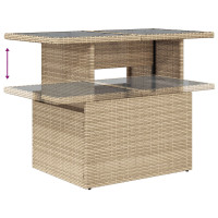 Produktbild för Soffset med kudde 6 pcs Beige och Ljusgrå konstrotting