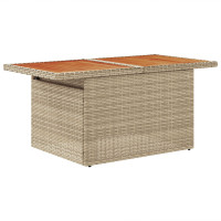 Produktbild för Trädgårdsoffset med kudde 8 pcs beige och gräddvit