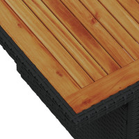 Produktbild för Trädgårdsoffset med lagring 7 pcs Svart Poly rattan