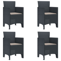 Produktbild för Trädgårdsmöbelset 5 pcs Antracit Polypropylen