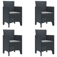 Produktbild för Trädgårdsmöbelset 5 pcs Antracit Polypropylen