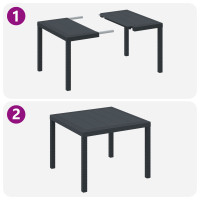 Produktbild för Trädgårdsmöbelset 5 pcs Antracit Polypropylen