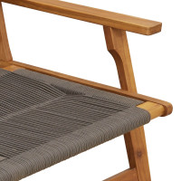 Produktbild för Trädgårdsmöbler Grå 122 x 76 x 73 cm Massivt Akaciaträ