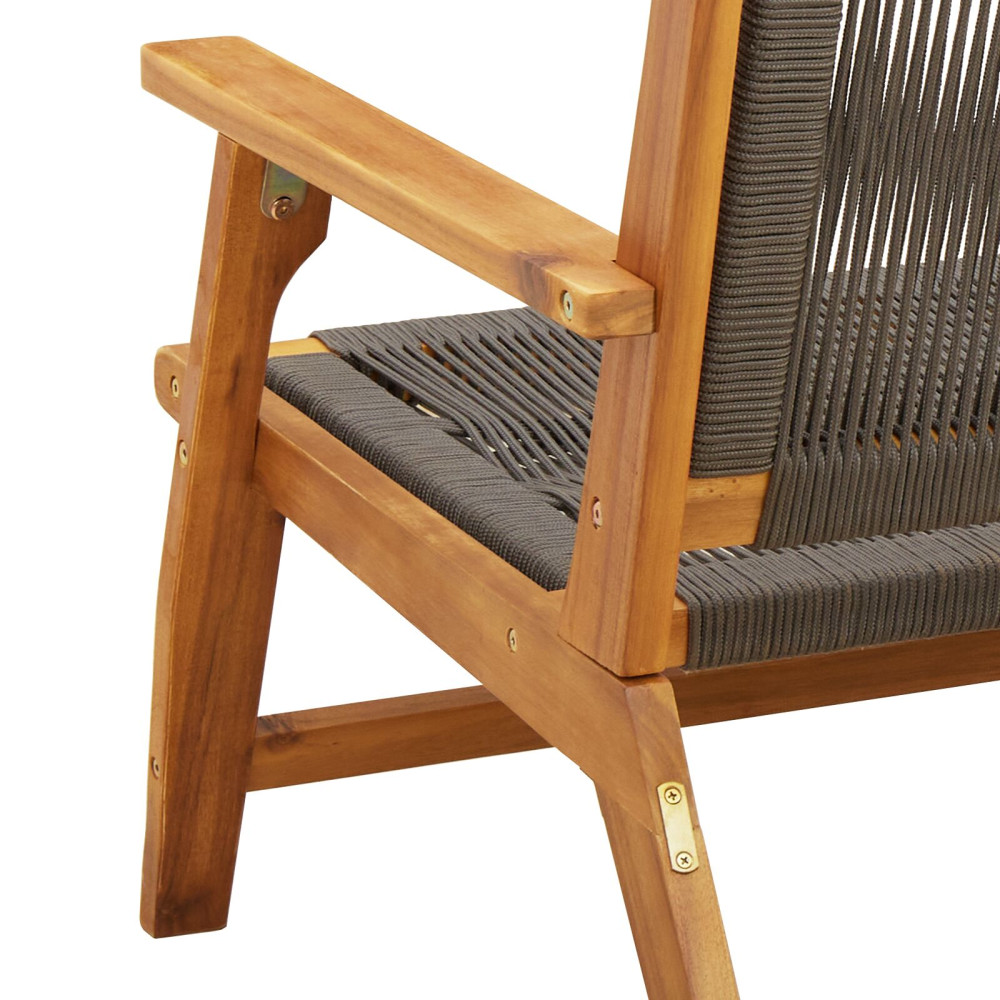 Produktbild för Trädgårdsmöbler Grå 122 x 76 x 73 cm Massivt Akaciaträ