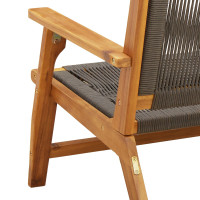 Produktbild för Trädgårdsmöbler Grå 122 x 76 x 73 cm Massivt Akaciaträ