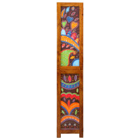 Produktbild för Rumsavskiljare Honung brun 105 x 1,5 x 180 cm Massivt Akaciaträ