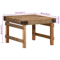 Produktbild för Kaffeebord Brun 60 x 55 x 40 cm Solid återvunnen trä