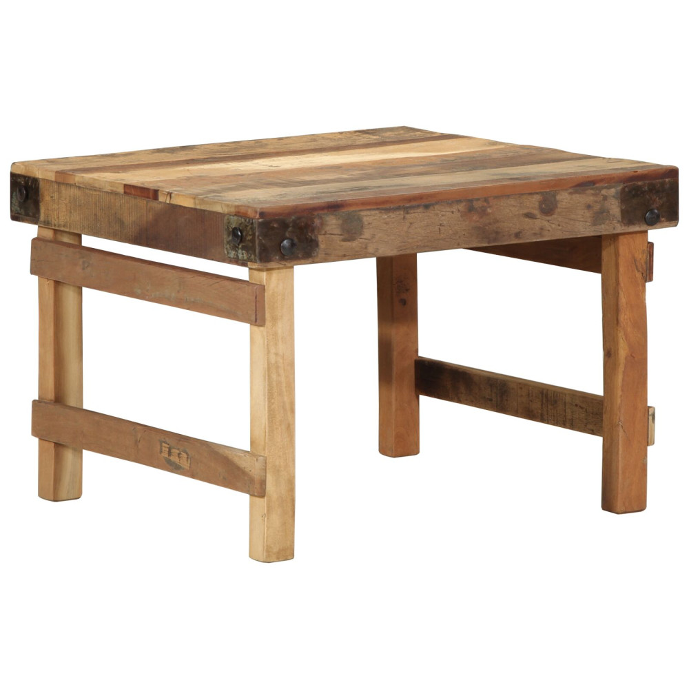 Produktbild för Kaffeebord Brun 60 x 55 x 40 cm Solid återvunnen trä