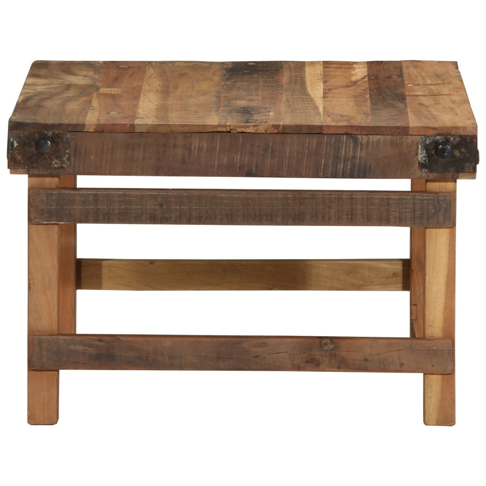 Produktbild för Kaffeebord Brun 60 x 55 x 40 cm Solid återvunnen trä
