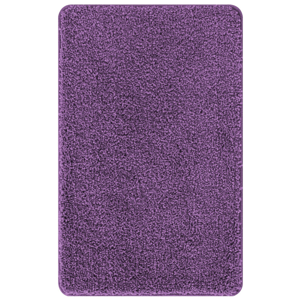 Produktbild för Antisklid badmatta set 2 st Lila 50 x 50 cm PP