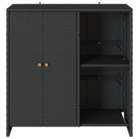 Produktbild för Förvaringsskåp med hylla Svart 100 x 36 x 102 cm Rotting