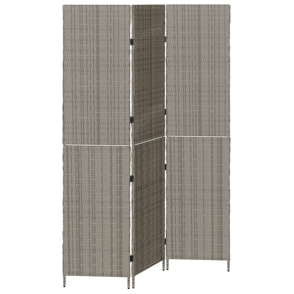 Produktbild för Rumsavskiljare Grå 146 x 180 cm konstrotting