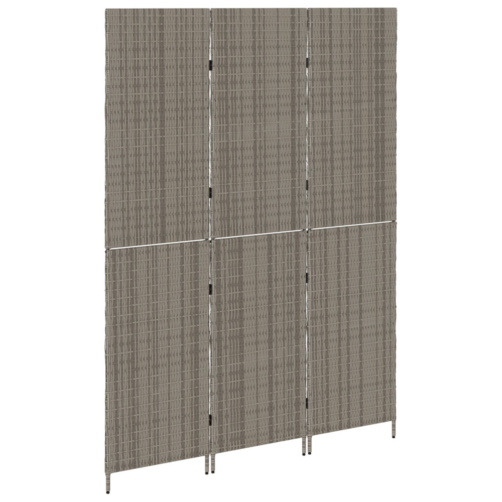 Produktbild för Rumsavskiljare Grå 146 x 180 cm konstrotting