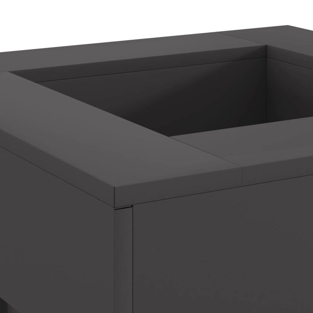 Produktbild för Eldstad Svart 60 x 60 x 30 cm Väderbeständig stål