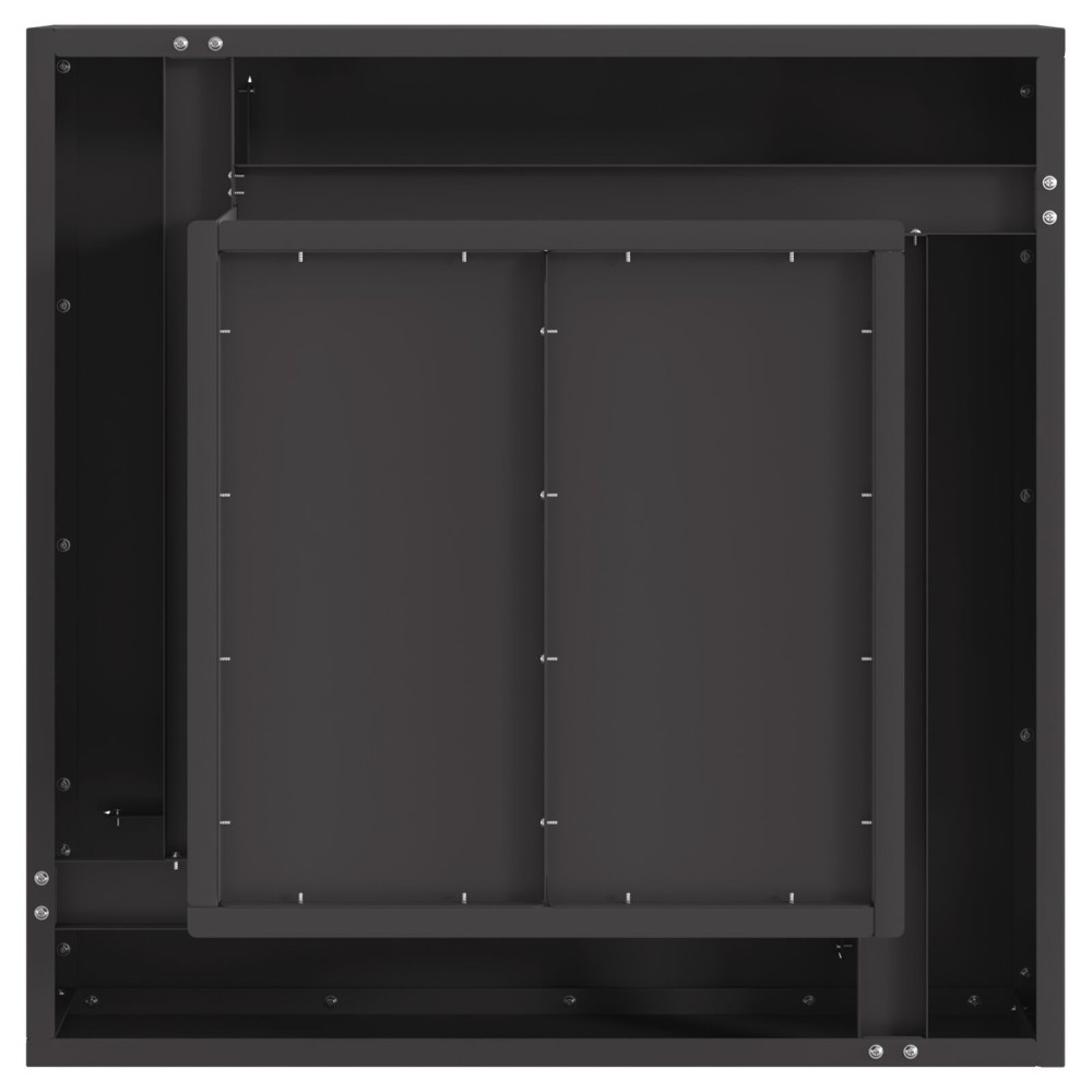 Produktbild för Eldstad Svart 60 x 60 x 30 cm Väderbeständig stål