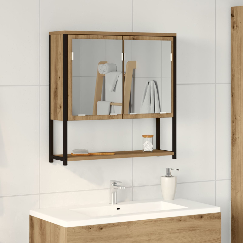 Produktbild för Spegelskåp med hylla Artisan Ek 60 x 16 x 60 cm Konstruerat trä