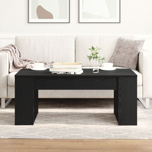 vidaXL Kaffeebord Svart Ek 102 x 55 x 42 cm Konstruerat trä
