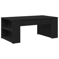Produktbild för Kaffeebord Svart Ek 102 x 55 x 42 cm Konstruerat trä