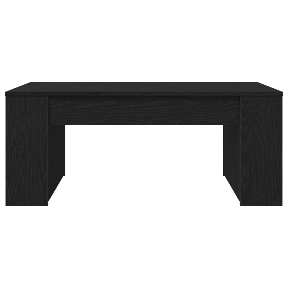Produktbild för Kaffeebord Svart Ek 102 x 55 x 42 cm Konstruerat trä