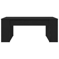 Produktbild för Kaffeebord Svart Ek 102 x 55 x 42 cm Konstruerat trä