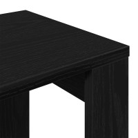 Produktbild för Satsbord 3 pcs Svart Ek Konstruerat trä