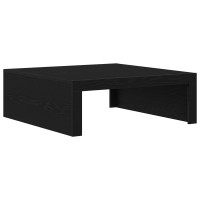 Produktbild för Kaffeebord Svart Ek 100 x 100 x 35 cm Konstruerat trä