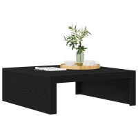 Produktbild för Kaffeebord Svart Ek 100 x 100 x 35 cm Konstruerat trä