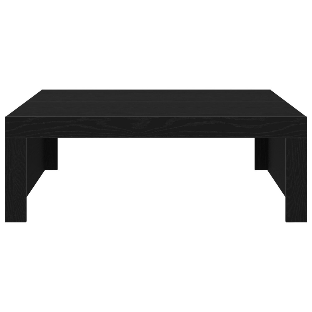 Produktbild för Kaffeebord Svart Ek 100 x 100 x 35 cm Konstruerat trä