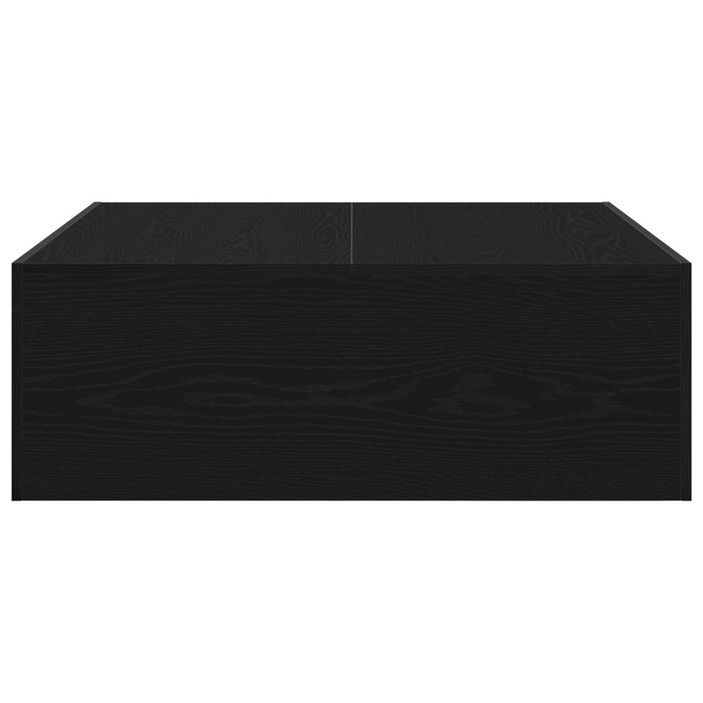 Produktbild för Kaffeebord Svart Ek 100 x 100 x 35 cm Konstruerat trä