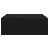 Produktbild för Kaffeebord Svart Ek 100 x 100 x 35 cm Konstruerat trä