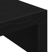 Produktbild för Kaffeebord Svart Ek 100 x 100 x 35 cm Konstruerat trä